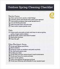 Spring Cleaning List 9 Free Word