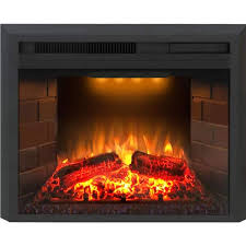 Valuxhome 23 In Electric Fireplace Insert With Overheating Protection 750 Watt 1500 Watt Black