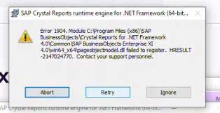 installing sap crystal reports runtime