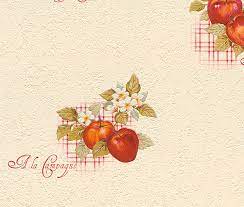 rasch apples vinyl kitchen wallpaper