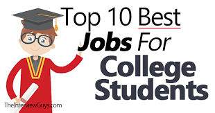top 10 best jobs for college students