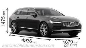 volvo v90 dimensions boot space and