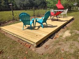 how to build a ground level deck