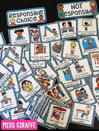 Classroom Rules Pocket Chart Centers Over 120 School Situation Cards