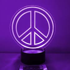 Lighted Peace Sign