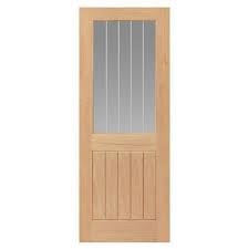 Oak Unfinished Glazed Internal Door