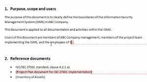 Filling In The Template How To Define And Document The Isms Scope
