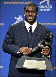 Notice the color coordination with mr. Where Is Reggie Bush S Heisman The New York Times