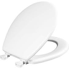 closed enameled wood front toilet seat