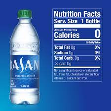 dasani water purified super 1 foods