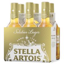 stella artois beer solstice lager 6 pack