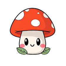 cute cartoon kawaii mushroom sticker