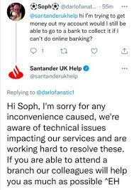 santander banking app down and