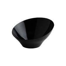 Medium Angled Black Serving Bowl
