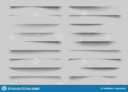 Paper Shadow Effect Transparent Page Divider Realistic
