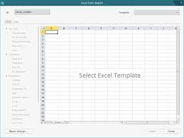 creating an excel form report command