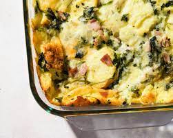 spinach ham and cheddar strata recipe