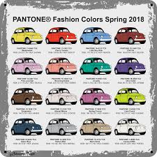 Pantone Fashion Color Chart Spring 2018 Trieste