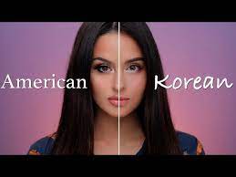 american vs korean makeup tutorial