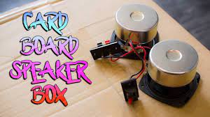 cardboard speaker box build v1