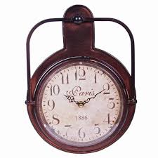 rustic paris vintage wall clock