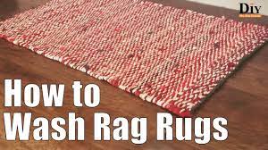 wash homemade rag rugs