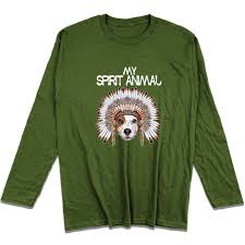 Funny Cute Jack Russell Dog My Spirit Animal T Shirt Spring Autumn Men Cotton Long Sleeve T Shirt Fashion Tees Tops Streetwear Cool Tees Graphic T