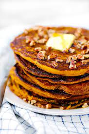 healthy pumpkin pancakes with whole
