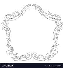 decorative fl frame in baroque
