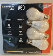 4 X Luminus Edison E27 9 5w Led Light Bulb 806 Lumens 60w Incandescent 5000k New For Sale Online