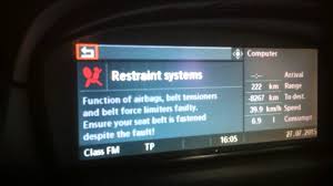 Bmw 5 Series E60 Restraint Systems Faulty Problem