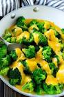 broccoli with cheddar sauce