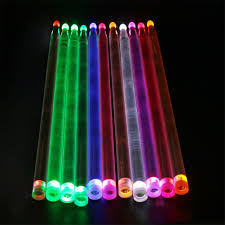 Cool 5a Acrylic Drum Stick Bright Led Light Up Drumsticks Luminous In The Dark Stage Jazz Drumsticks Special Performance Effect Parts Accessories Aliexpress