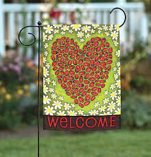 Toland Home Garden Ladybug Heart 12