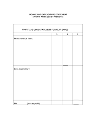 Printable Profit And Loss Template Blank Profit And Loss Statement