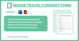 free 14 minor travel consent form