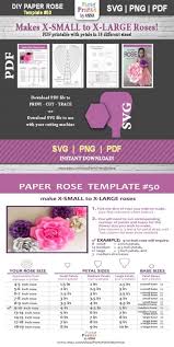 Paper Flower Template Svg And Printable Pdf Paper Rose
