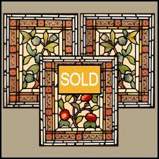 3 Victorian Stained Glass Windows