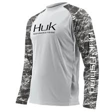 Huk Elements Double Header Vented Long Sleeve T Shirt Blacktip