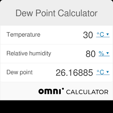 Dew Point Calculator Find The Dew Point Omni