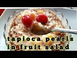 tapioca pearls in fruit salad tapioca