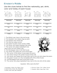 Below are five riddles in spanish and see if you can work them out; Einstein S Riddle Detective Style Logic Activity All Esl