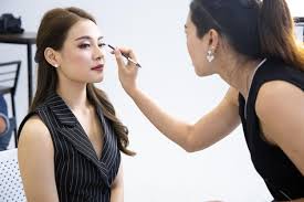 premium photo makeup artist preparing