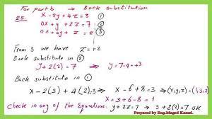 Practice Problems For Back Substitution