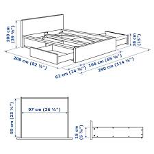 Ikea Malm Bed Frame 4 Boxes White