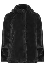 M Co Black Faux Fur Coat M Co