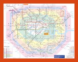 public transport map of london city
