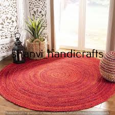 8 feet round braided rug reversible