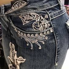Ladies Pistol Pocket Bling Denim Jeans Sizes 5 15 Boutique