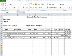General Ledger Format In Excel Free Download